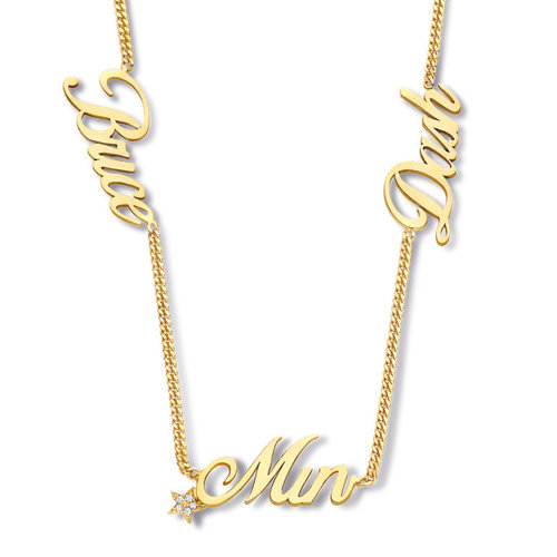 Minitials Minitials Scripted Necklace drie names