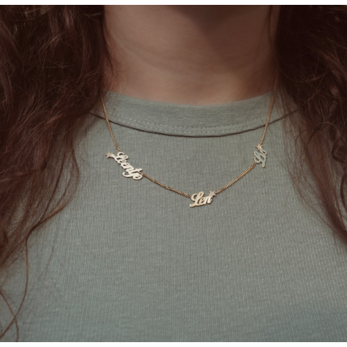 Minitials Minitials Scripted Necklace drie names Minitials Minitials Scripted Necklace drie names