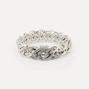 Buddha to Buddha Buddha to Buddha Armband 208 Nathalie Small Texture Silver