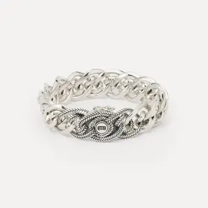 Buddha to Buddha Buddha to Buddha Bracelet 208 Nathalie Small Texture Silver
