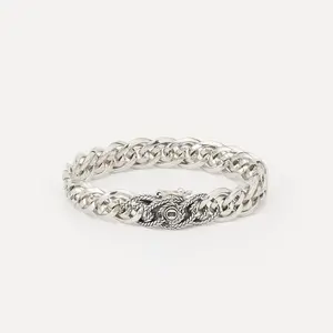 Buddha to Buddha Buddha to Buddha Bracelet J208 Nathalie XS Texture Silver