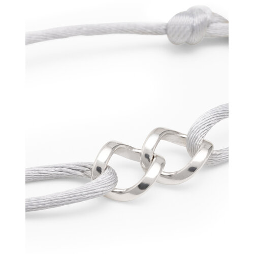 Buddha to Buddha Buddha to Buddha Armband 135GR  Chain XS Cord Bracelet Silver Grey