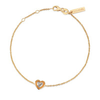 Minitials Armband Diamond Cut Hart Emaille