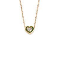 Minitials Ketting Diamond Cut Hart Emaille