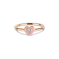 Minitials Ring Diamond Cut Hart Emaille