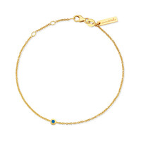 Minitials Één Geboortesteen Armband