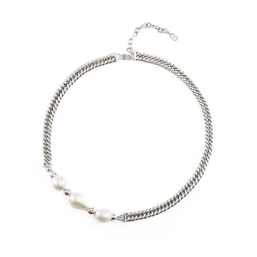 Buddha to Buddha Buddha to Buddha Ketting 225 Barok Parel Chain Zilver