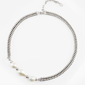 Buddha to Buddha Buddha to Buddha Ketting 225 Barok Parel Chain Zilver