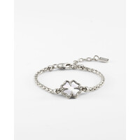 Buddha to Buddha Armband 176 Katja Klaver Parelmoer Zilver