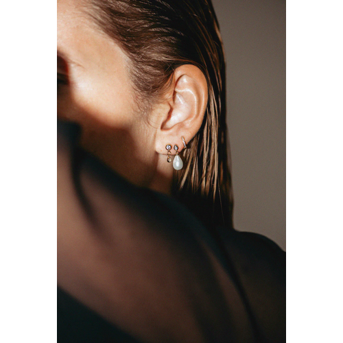 Bobby Rose Bobby Rose Oorbellen Classic Small White