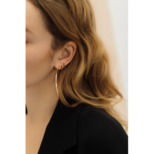 Bobby Rose Bobby Rose Oorbellen Classic Small Black