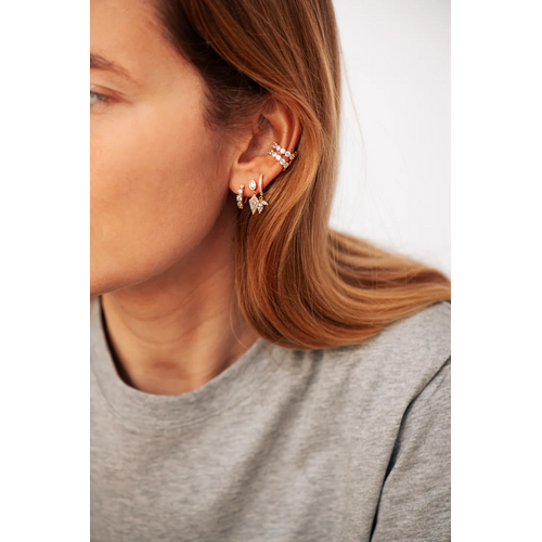 Bobby Rose Bobby Rose Oorbellen  Strass Earcuff