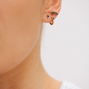 Bobby Rose Bobby Rose Oorbellen Twig Onyx