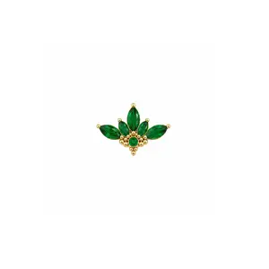 Bobby Rose Bobby Rose Oorbel Flower Stud Green