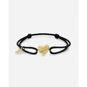Buddha to Buddha Buddha to Buddha Armband 546BL GV Heart Gold Vermeil Black Buddha to Buddha Buddha to Buddha Armband 546BL GV Heart Gold Vermeil Black