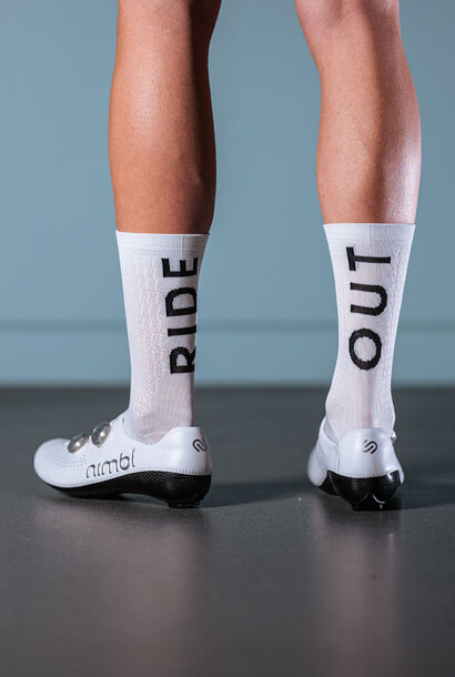 Ride Out Socks White