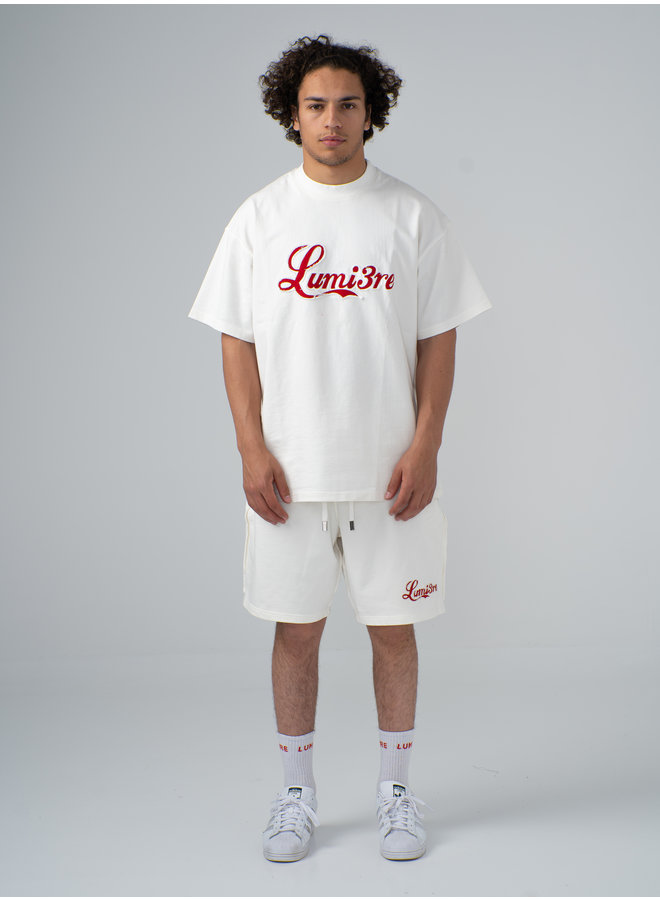 Loop Logo Red Shorts White