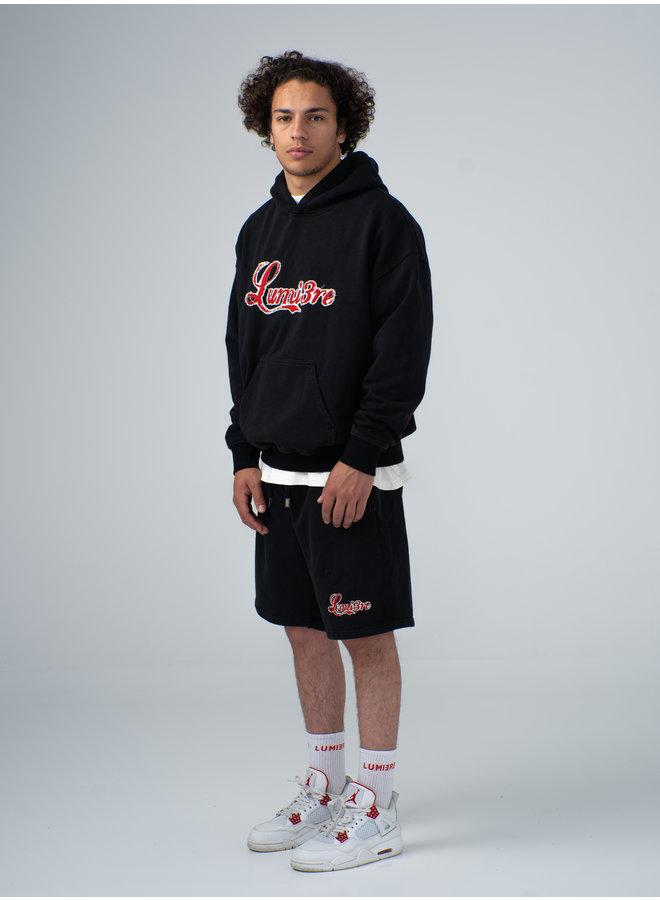 Loop Logo Red Shorts Black