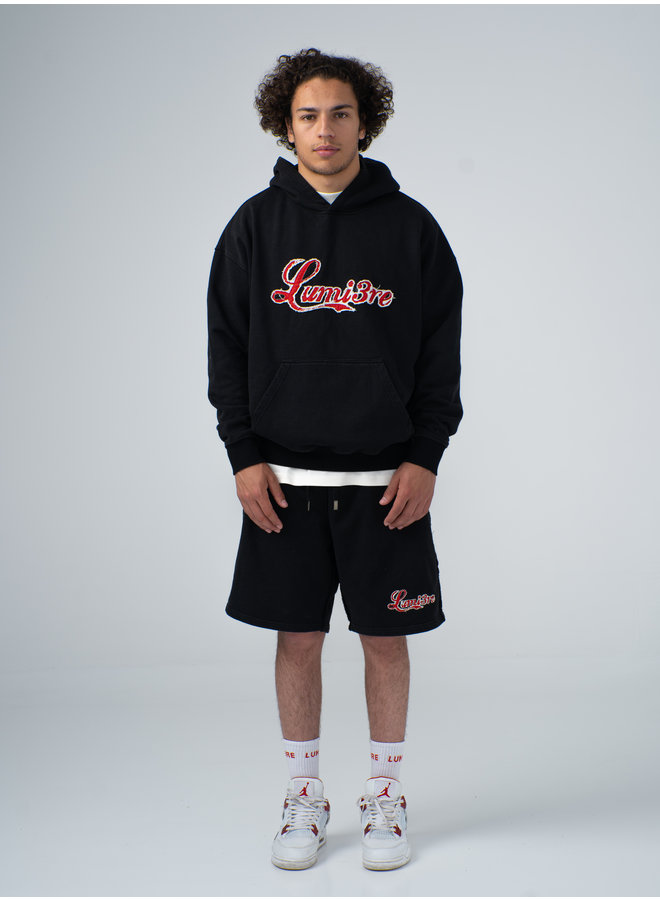 Loop Logo Red Hoodie Black