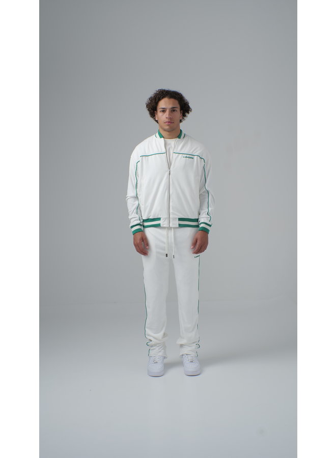 Velvet Tracksuit Green White