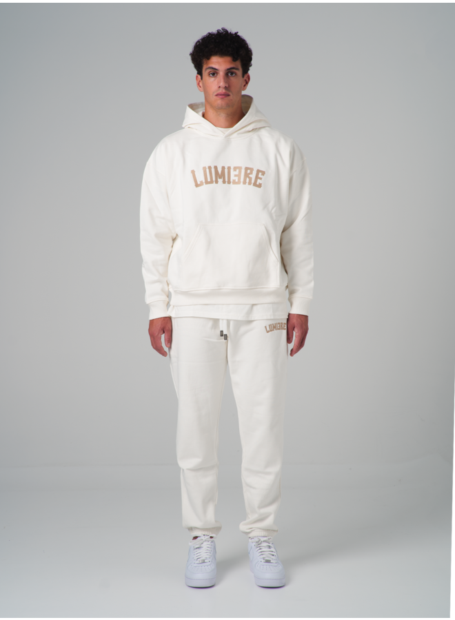 Lumi3re Curved Logo Tracksuit Off White