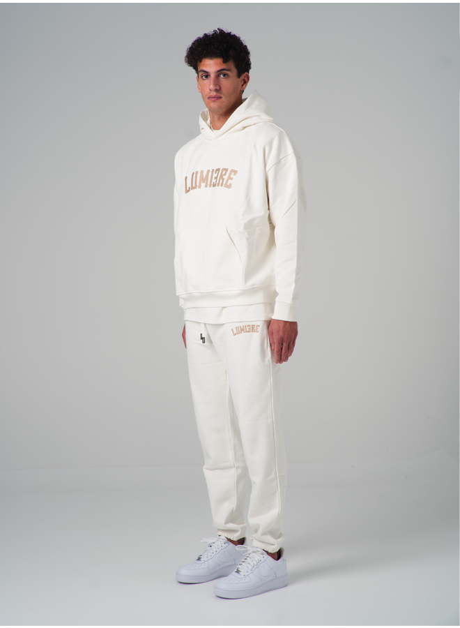 Lumi3re Curved Logo Tracksuit Off White