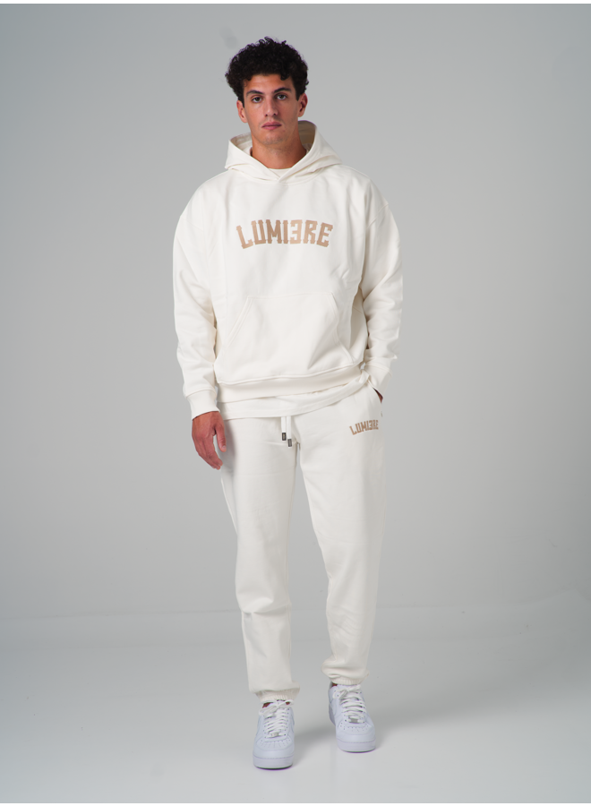 Lumi3re Curved Logo Tracksuit Off White