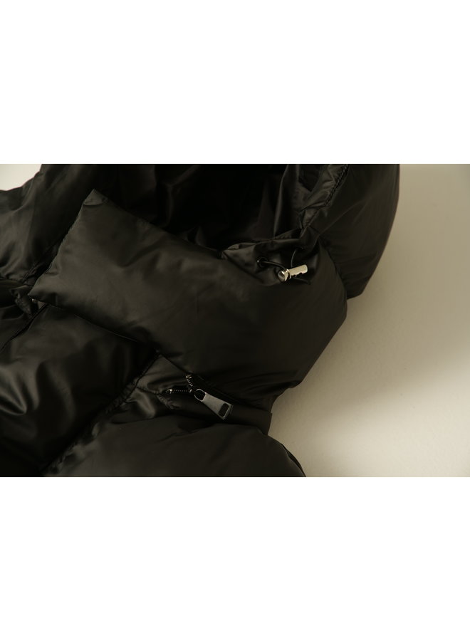 High Neck Puffer Jacket Black