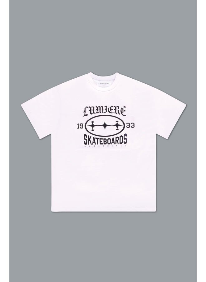 Skateboard T-shirt White