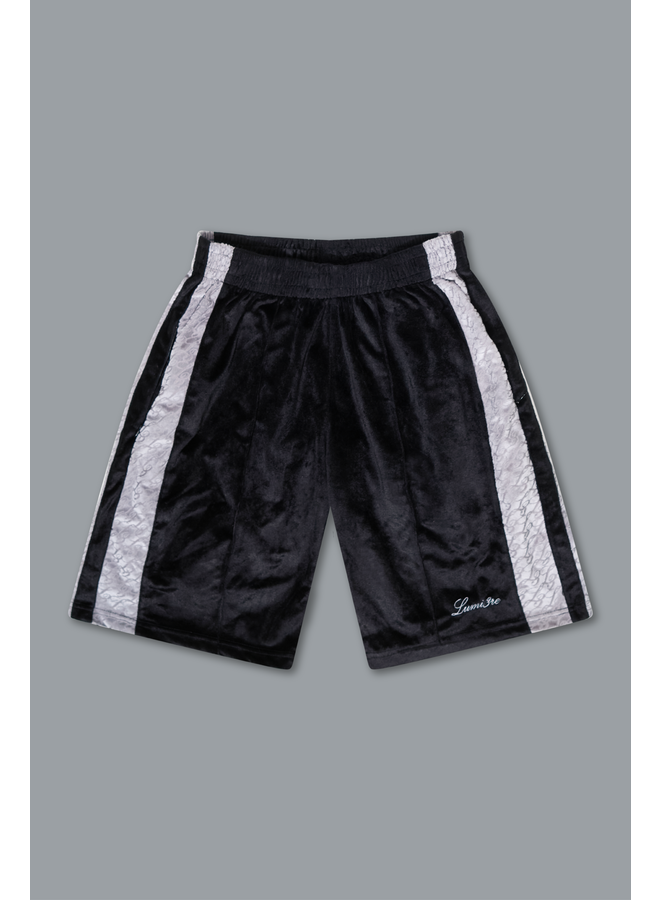 Monogram Velvet  Shorts Black