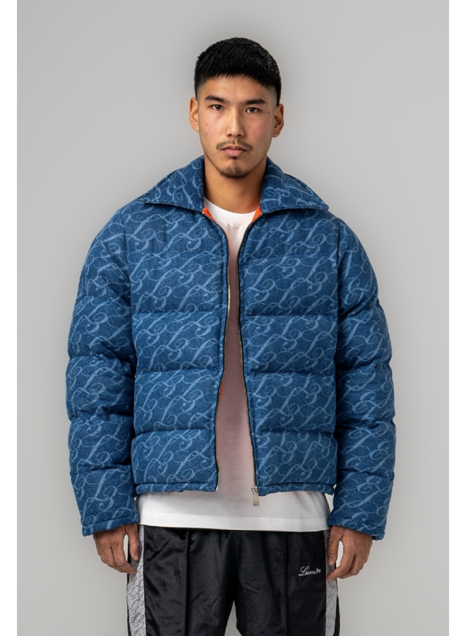 L3 Monogram Puffer Jacket Denim