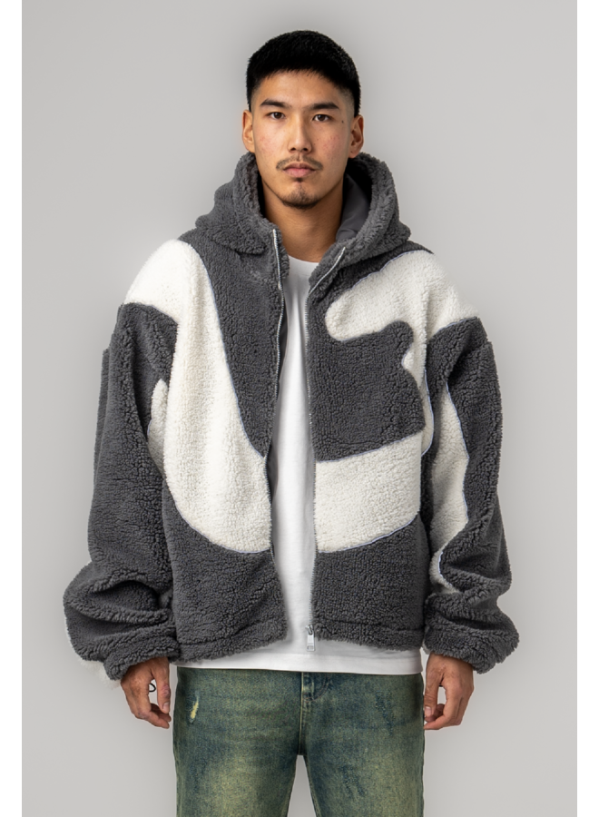 Grey Wavy L3 Teddy Vest