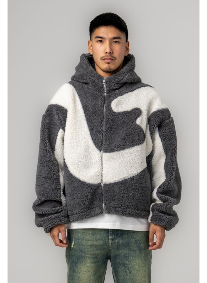 Grey Wavy L3 Teddy Vest