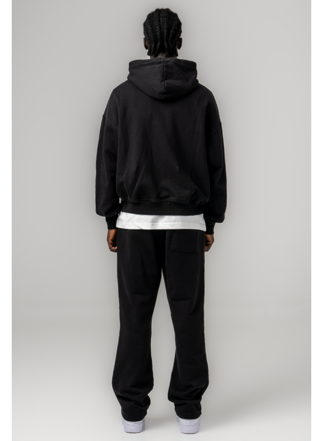 College Zipper Tracksuit Black - LUMI3RE