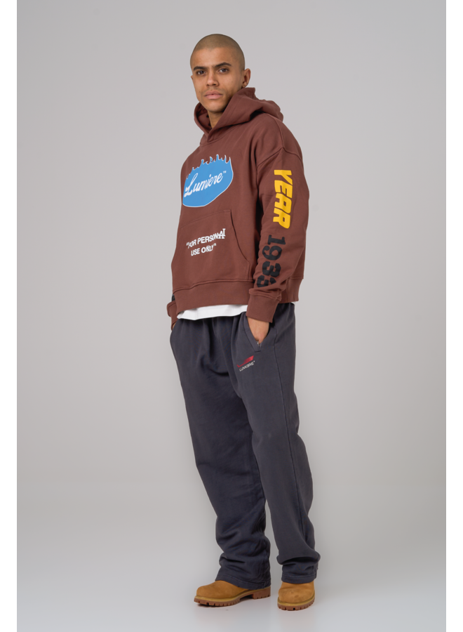 Personal Use Puff Hoodie Brown