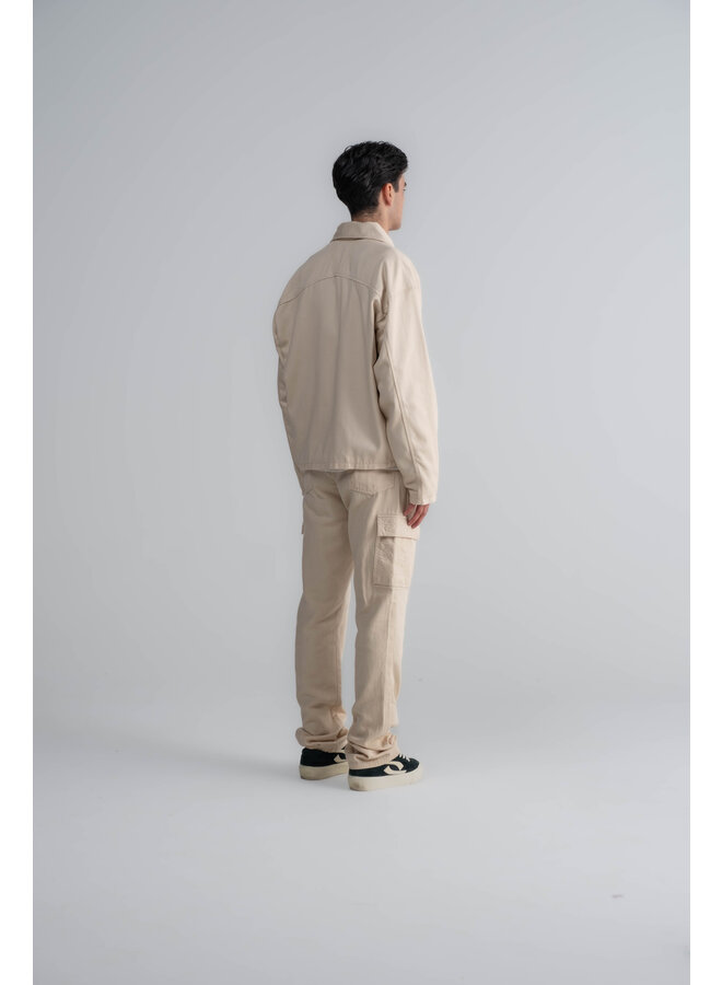 L3 Monogram Cargo Jacket Ecru