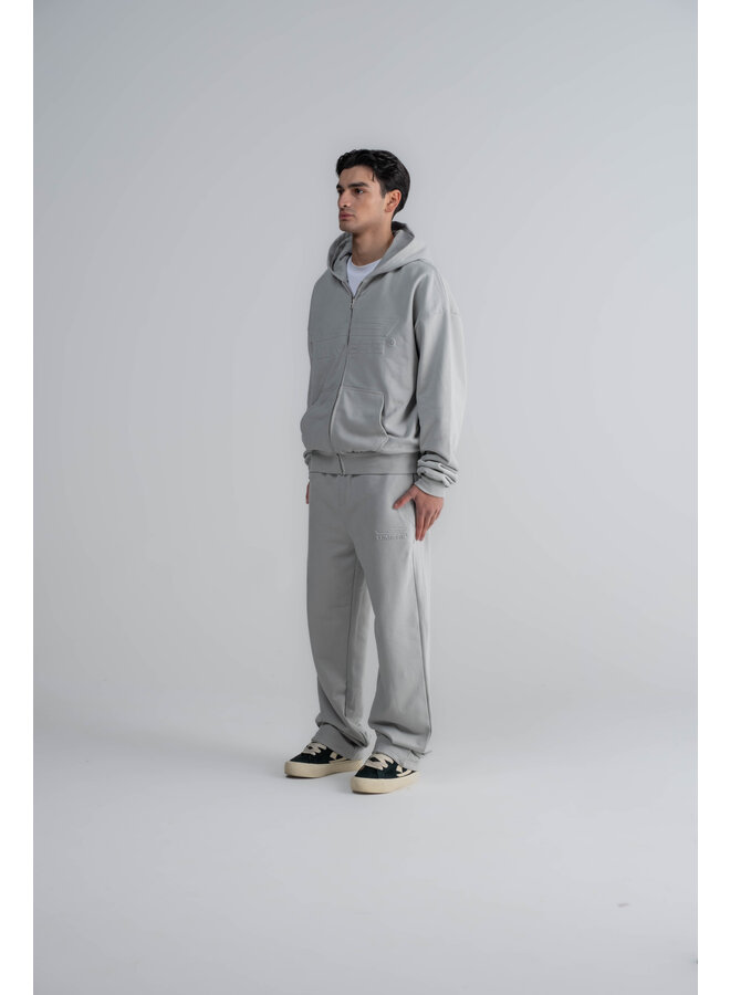 Embossed Pants Light Grey