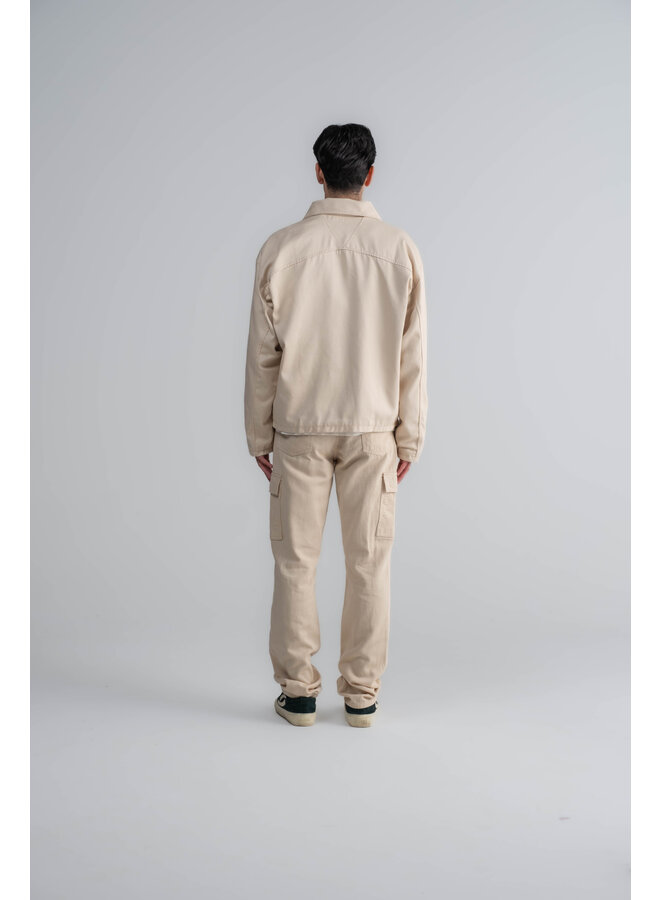 L3 Monogram Cargo Jeans Ecru