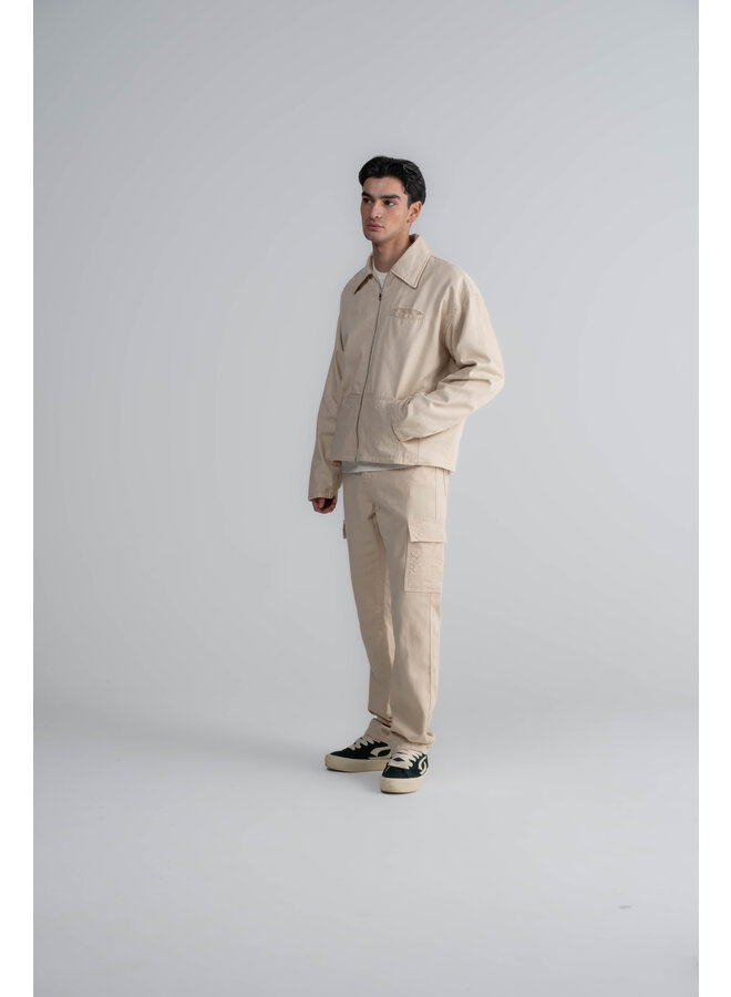 L3 Monogram Cargo Jeans Ecru