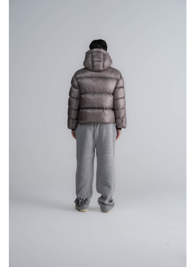 Cloudy Nylon Hooded Jacket Grey