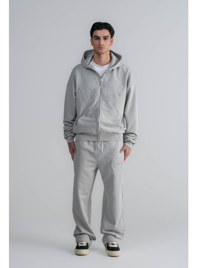 Embossed Pants Light Grey