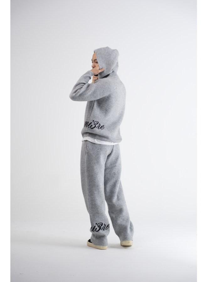 Lumi3re Knitted Hoodie Full Zip Grey