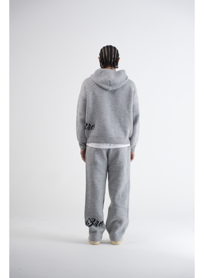 Lumi3re Knitted Hoodie Full Zip Grey