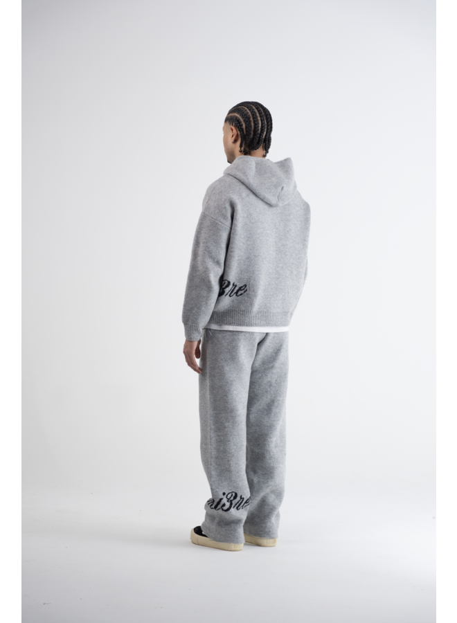 Lumi3re Knitted Hoodie Full Zip Grey