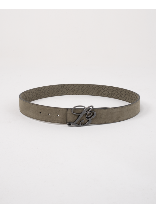 L3 Monogram Reversible Belt Green