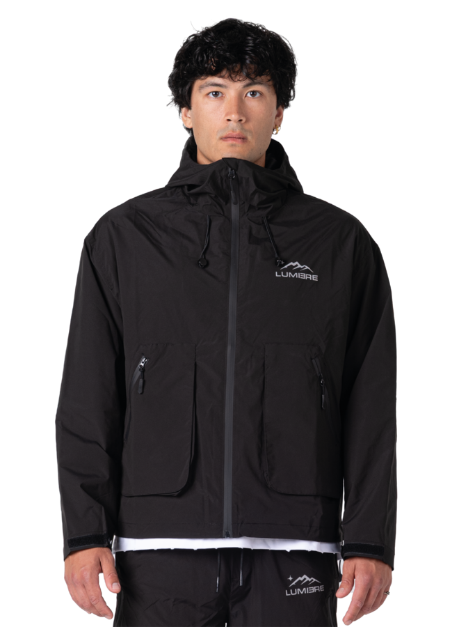 Lumi-Tex Contrast Zipper Jacket Black
