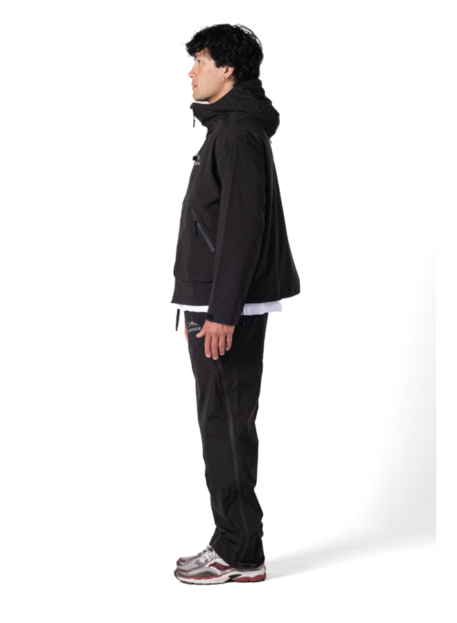 Lumi-Tex Contrast Zipper Pants Black