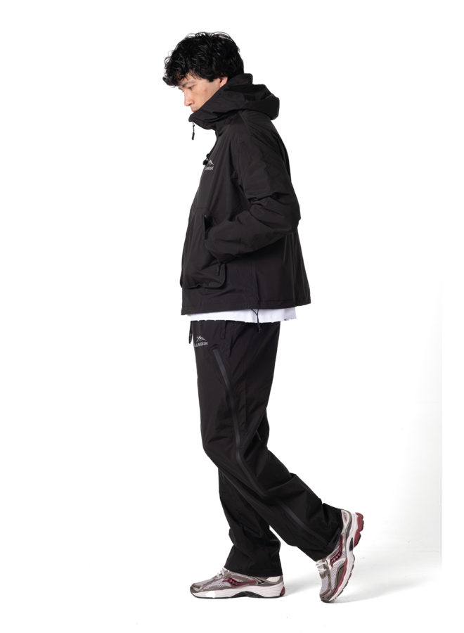 Lumi-Tex Contrast Zipper Pants Black