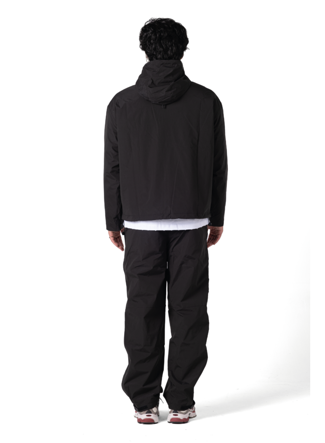 Lumi-Tex Contrast Zipper Pants Black