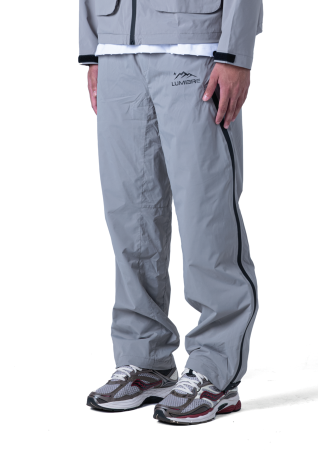 Lumi-Tex Contrast Zipper Pants Grey